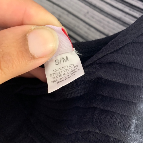 Heart- Black Ruched Scoop-Neck Dress size s/m - Picture 8 of 8